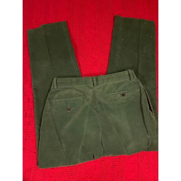 Vintage Polo Ralph Lauren Men’s Holiday Green Corduroy pants 32/30 - Picture 9 of 16
